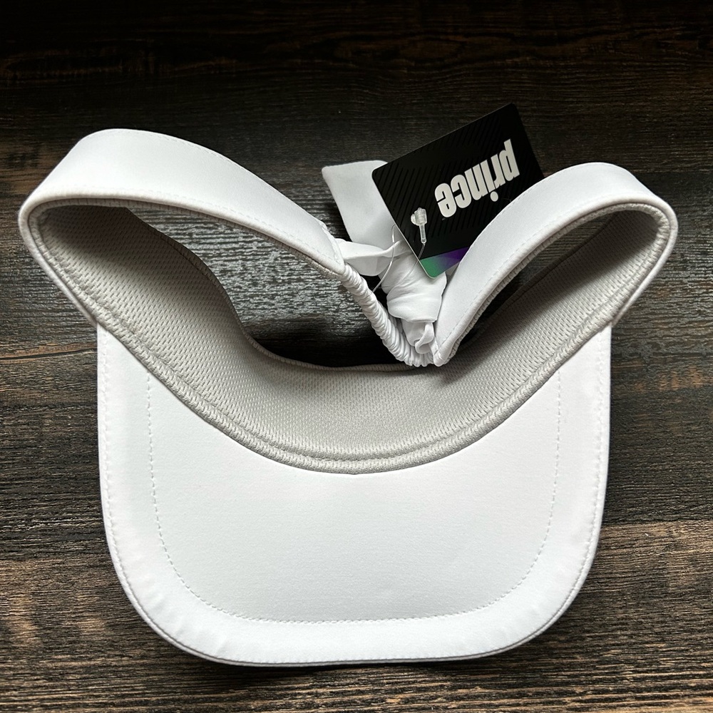 New Prince Girls bow tennis/golf sports white & black visor - Picture 4 of 5